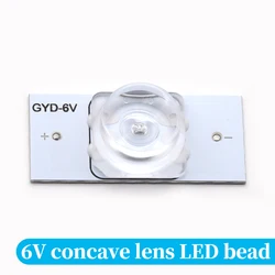 Set of 10 SMD Lamp Beads with Optical Lens Filter - 50 Pcs (6V Square lens)