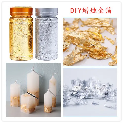 Feuille d'or pour bougie, 1 bouteille, moule en Silicone pour savon  d'aromathérapie, utilisé pour la fabrication de bougies, décoration -  AliExpress