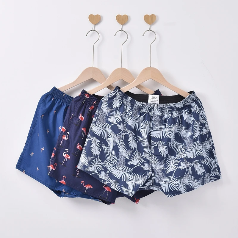 3PCS Fashion Underpants Men Boxers Shorts Cotton Panties Seamless Underwear Print Comfort Briefs Casual Loose Panties Male Boxer