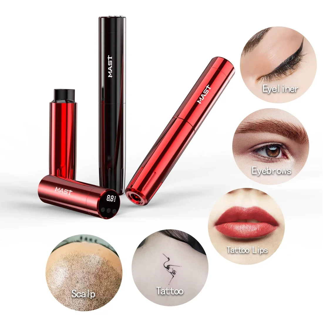 Mast Tattoo Tour Y22 Wireless Battery Coreless Motor Rotary Tattoo Machine Permanent Makeup Pen For Lip Eyebrow Selfcare tattoo supplies tattoo pen tattoo motor