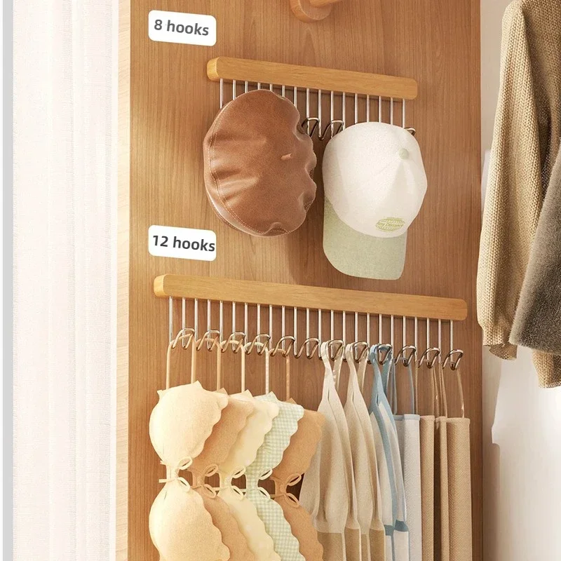 8-Hook Rotating Coat Rack – Space-Saving Wooden Hanger For Belts, Ties, Scarves & More - View #9