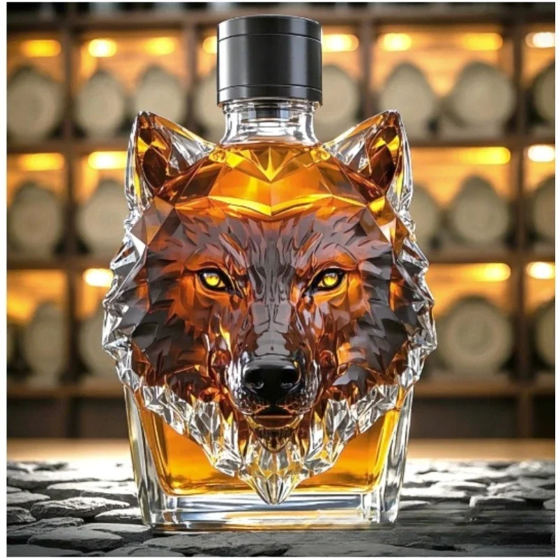 10Oz Funny Middle Finger Whiskey Glass Decanter Duck Turtle Dog Glass Whiskey Wine Bottle Statue Decoration for Bar Office Home