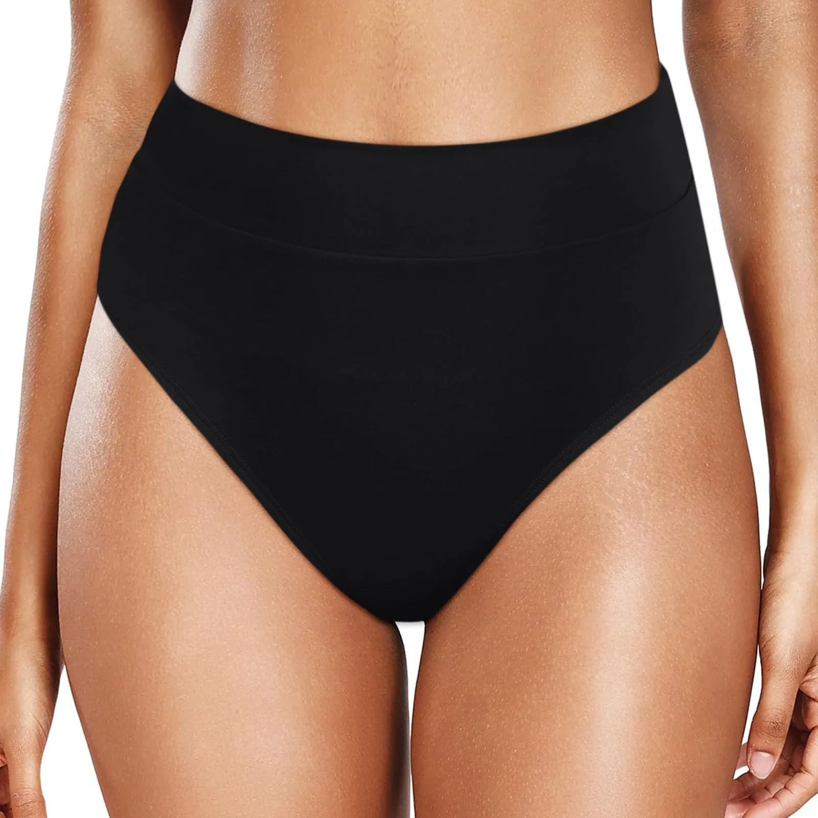 traje de baño mujer 2025 Women Plus Size High Waist Bikini Bottoms Swim Briefs Beach Shorts Ruched Bottom High купальник женский