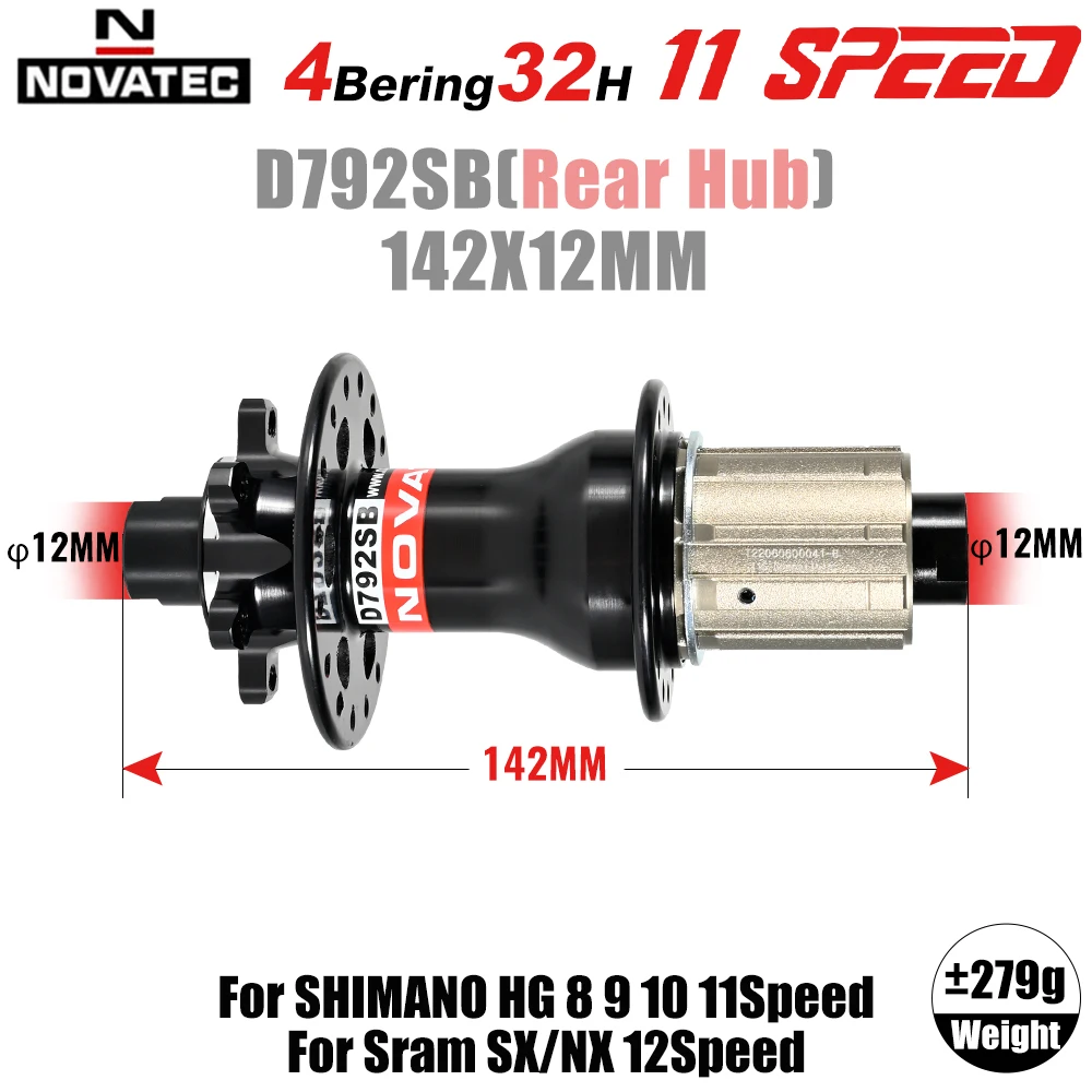 NOVATEC D791SB D792SB Sealed Bearing Bicycle Hub QR Thru BOOST 24