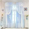 Simple Modern Solid Color Double-layer Curtain for Living Room Princess Style Semi Shade Curtain for Bedroom 6
