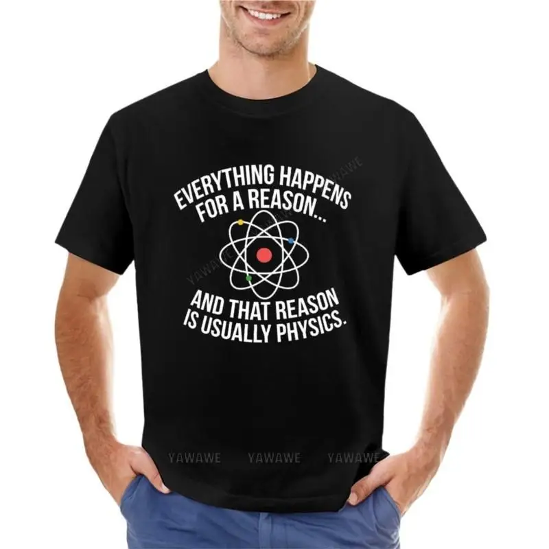 

men tshirt brand tops summer Always Physics T-Shirt T-shirt for a boy kawaii clothes anime clothes Short sleeve tee men