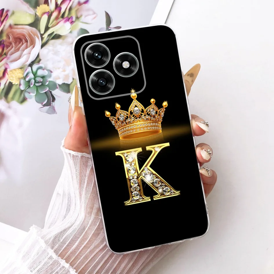 Luxury Crown Letters Soft Slim Silicone Phone Cover - Elegant Silicone Bumper Case