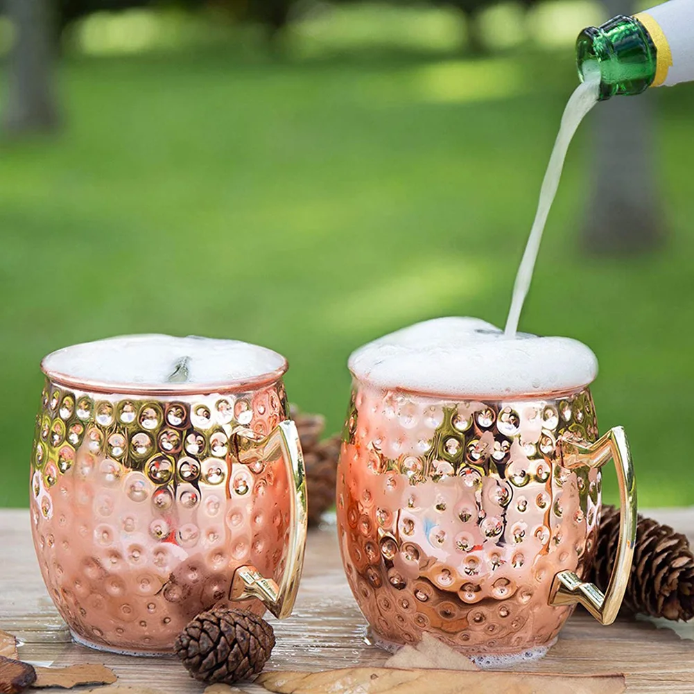 1-5PCS Drinking Cup Set Home Kitchen Drinkware Wine Glasses Copper Stainless Steel Goblet Juice Drink Champagne Party Barware