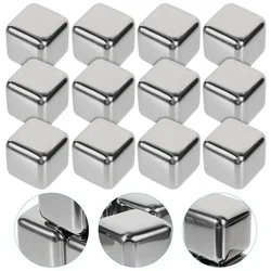 12PCS Reusable Stainless Steel Chilling Stones for Beverages and Party Supplies (12pcs)