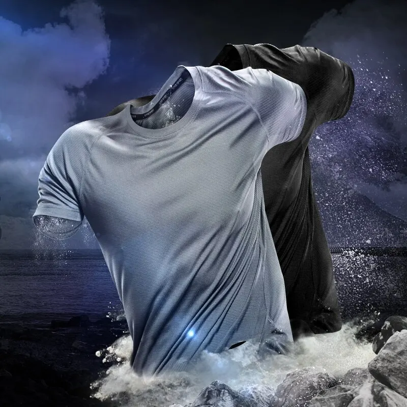 

Sports T-shirt Men's Quick-drying Running Fitness Clothes Loose Breathable Summer New Outdoor Sports Casual Short-sleeved