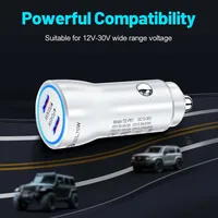 Chargeur de voiture USB C 75W, 2 ports, avec PD30W PD45W, charge rapide, prise de voiture type-c, adaptateur allume-cigare pour téléphone 6
