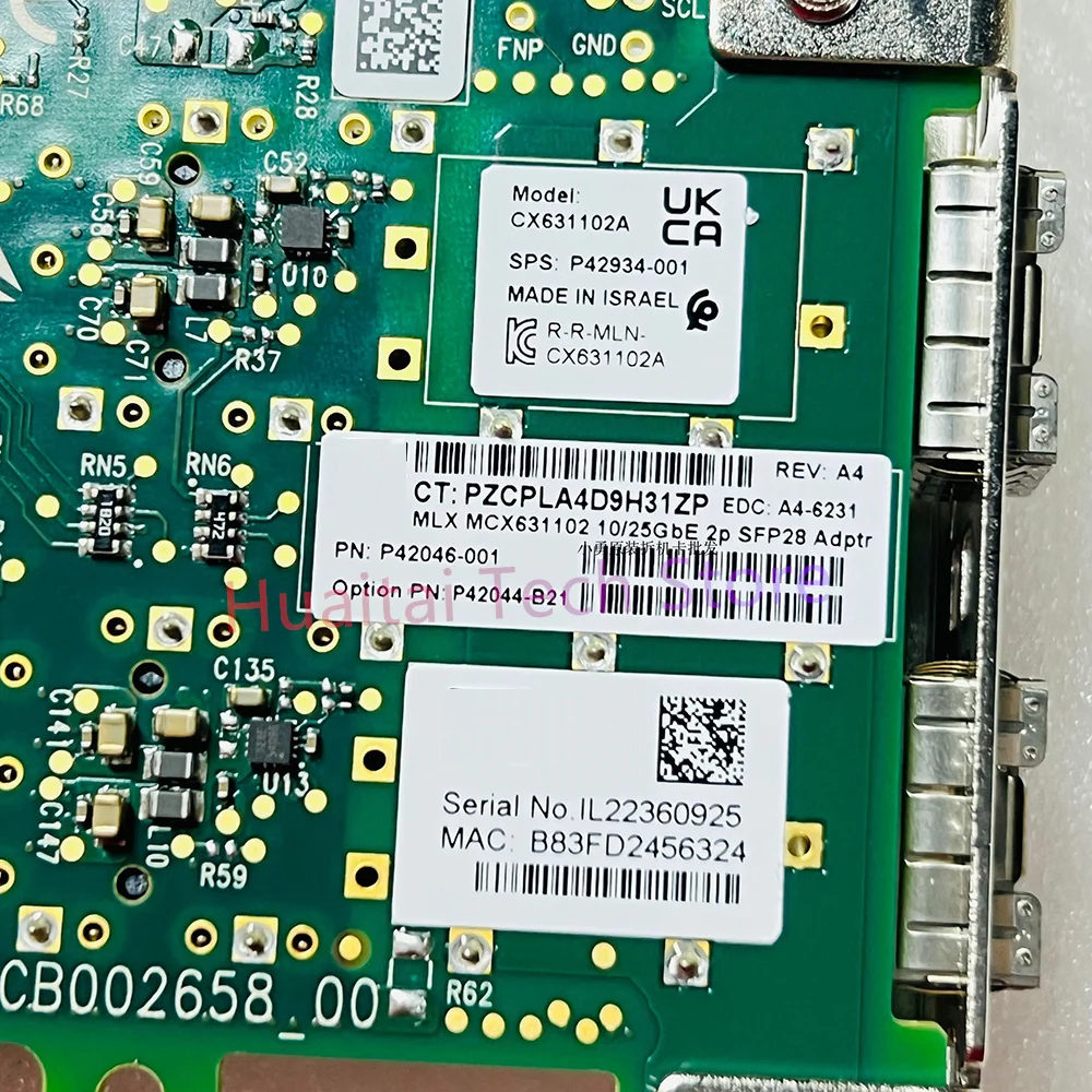 For HPE 10/25G Ten Gigabit Network Adapter MCX631102A P42046-001 P42044-B21 4 For HPE 10/25G Ten Gigabit Network Adapter MCX631102A P42046-001 P42044-B21 - Image 2