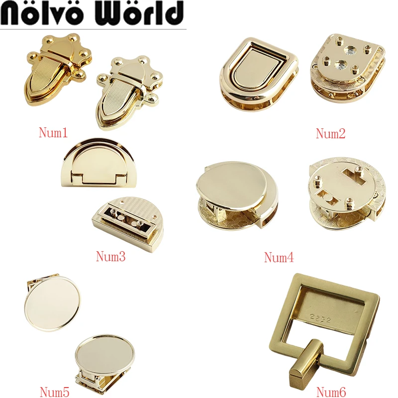 210sets Metal Turn Locks For Diy Bags Handbags Shoulder Purse Buckles