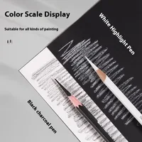 4mm Artist Black White Charcoal Pencil for Sketch Carbon Pen Drawing Sketching Shading Art Tools Office School Supplies Pencils 2