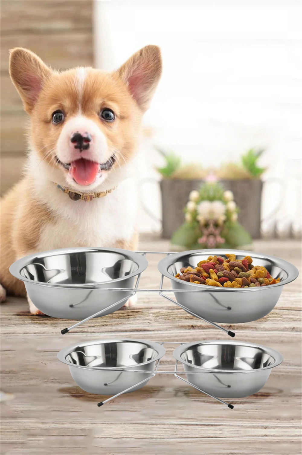 Title 1, Elevated Dog Bowls Raised Cats Puppy Food Water...