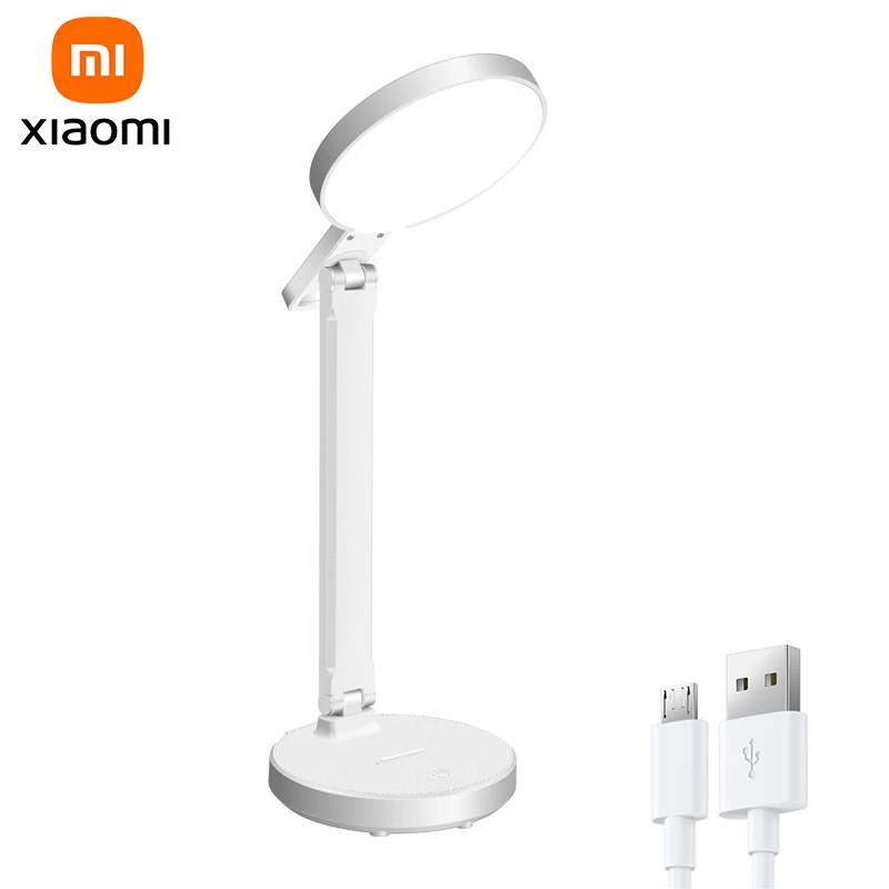 

Светодиодная настольная лампа Xiaomi, складной приглушаемый светильник с USB-зарядкой, для детского общежития, прикроватный ночник для чтения и защиты глаз