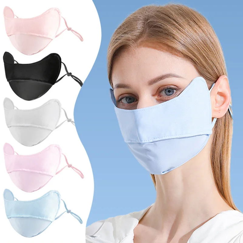 Spring And Summer New Outdoor Commuter Sunscreen Mask Simple Color Fashion Women Breathable Color Gradient Sunscreen Mask