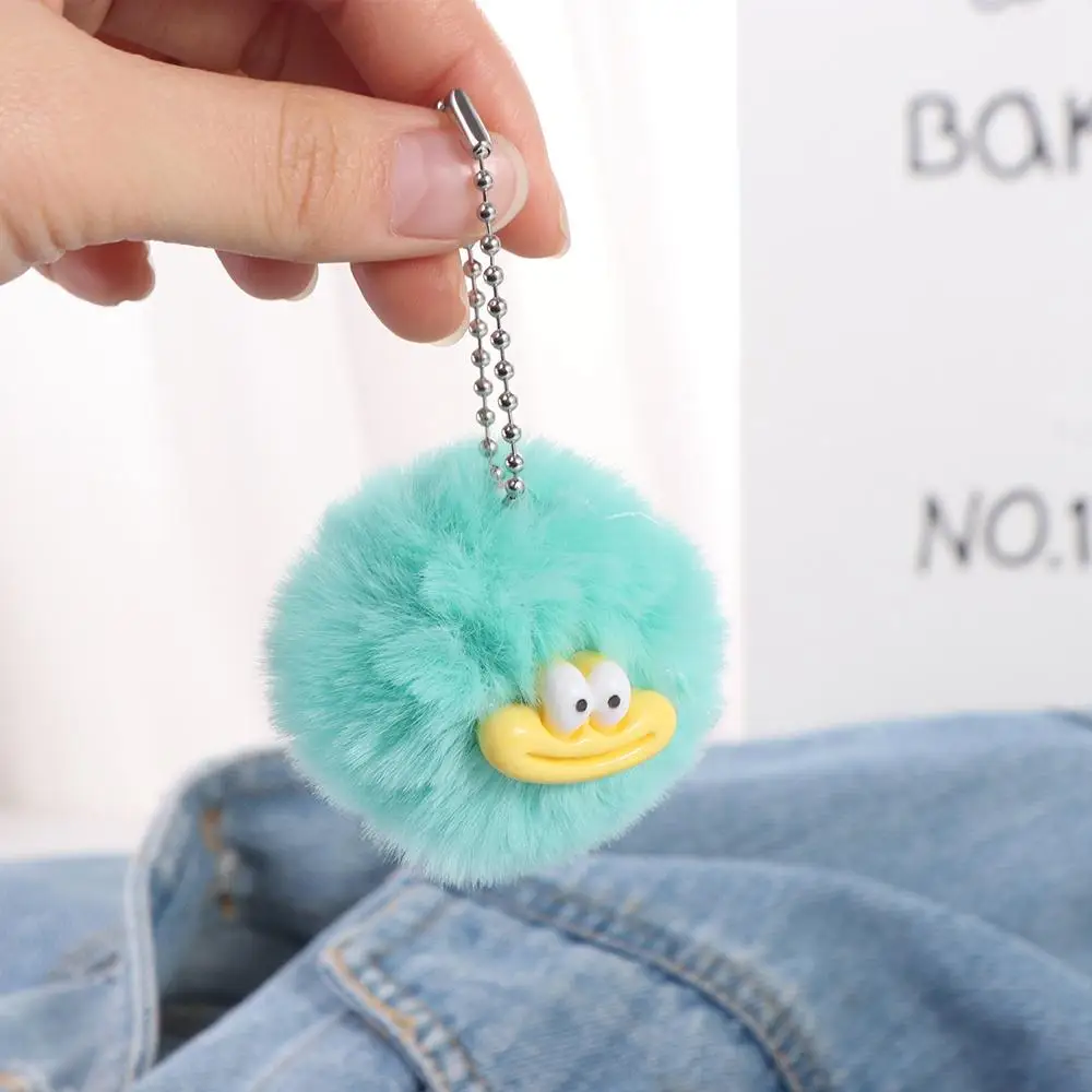 Cartoon Funny Clown Keychain Mini Plush Stuffed Sausage Mouth Keyring Dopamine Kawaii Big Mouth Plush Pendant Backpack Decor