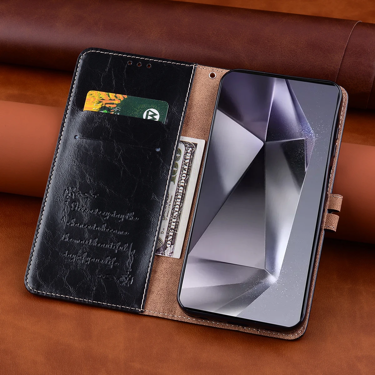 Leather Wallet Flip Phone Case