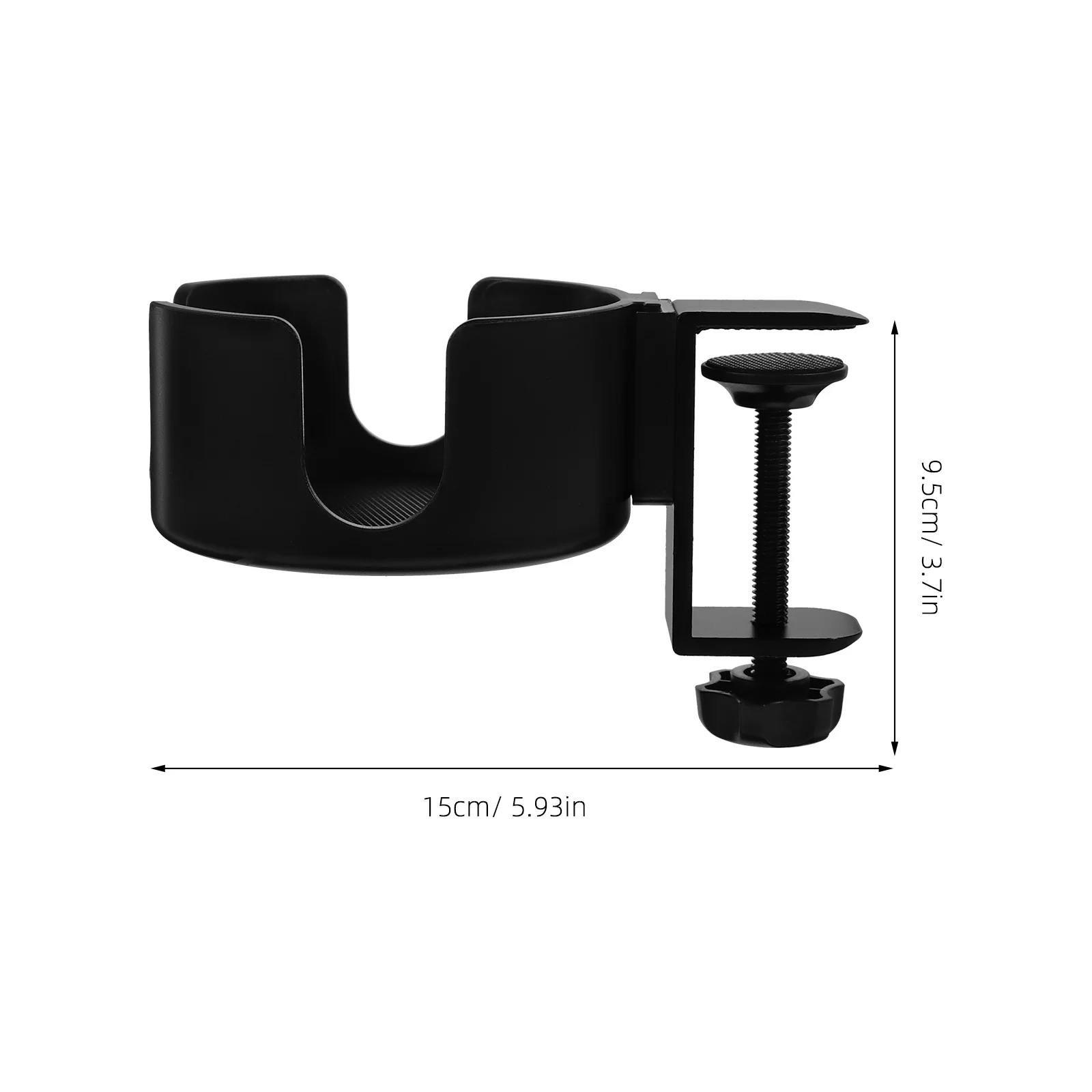 Deskside Water Cup Holder Clip on Fold Table Stand Office Supplies Abs for Clamp Travel