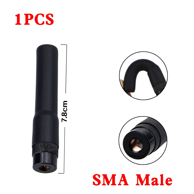 St-20 Dual Band144Mhz/430Mhz Antenna Morbida Per Yaesu Baofeng Wonxun Walkie Talkie Radio Bidirezionale Sma-Femmina/Sma-Antenna Maschio