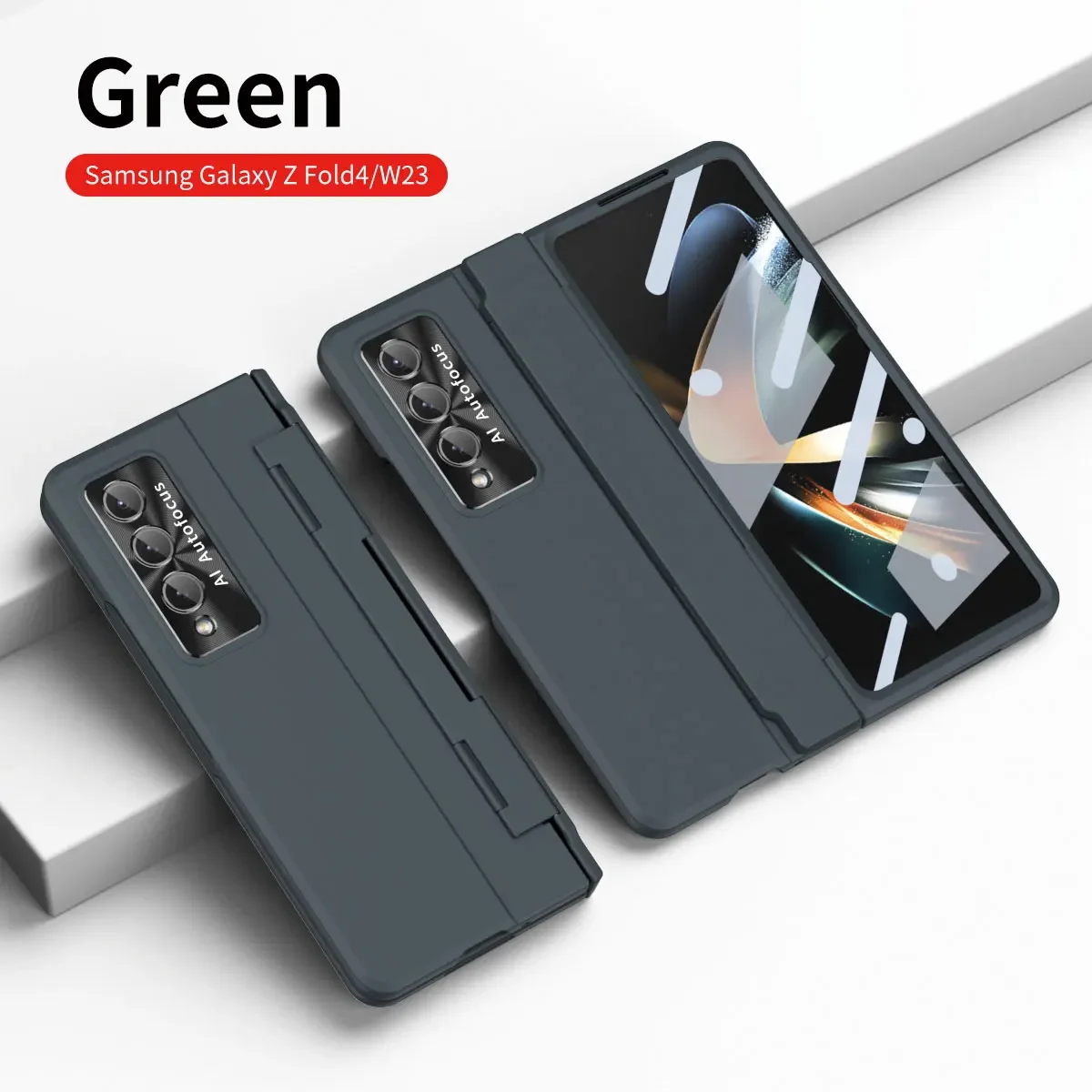 

For Galaxy Z Fold 4 Cover Leveling Hinge 360 Full Case For Samsung Galaxy Z Fold 3 4 5 5G Case Front Screen Glass Film Case