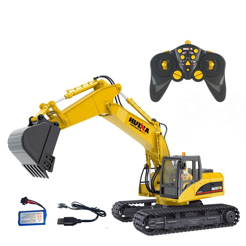 HUINA 1535 1/14 Remote Control Alloy Excavator Engineering Vehicle