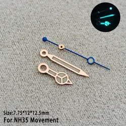 Enhanced Luminous Blue Watch Hands with Silver and Gold Finish (10)