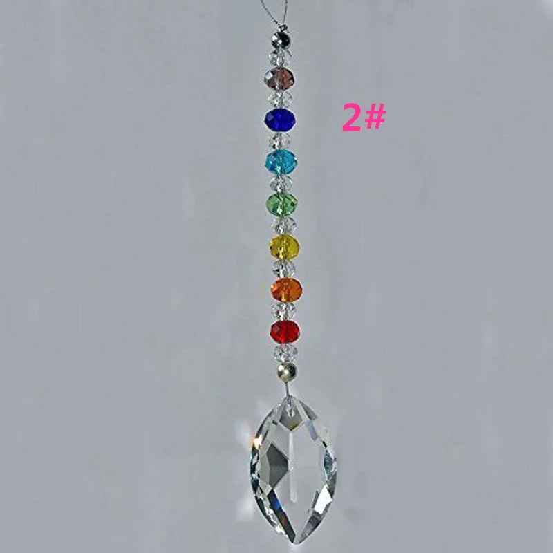 20mm Crystal Ball Prism Chakra Colors Rondelle Beads Pendant Rainbow Maker Suncatcher Home Garden Decoration 1PCS sun catcher,crystal pendant,sun catchers