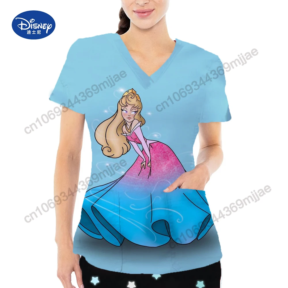 Disney Pocket scollo a v stile coreano vestiti donna 2023 Crop Top Y2k t-shirt da donna estate Top abbigliamento donna One Pieces Yk2