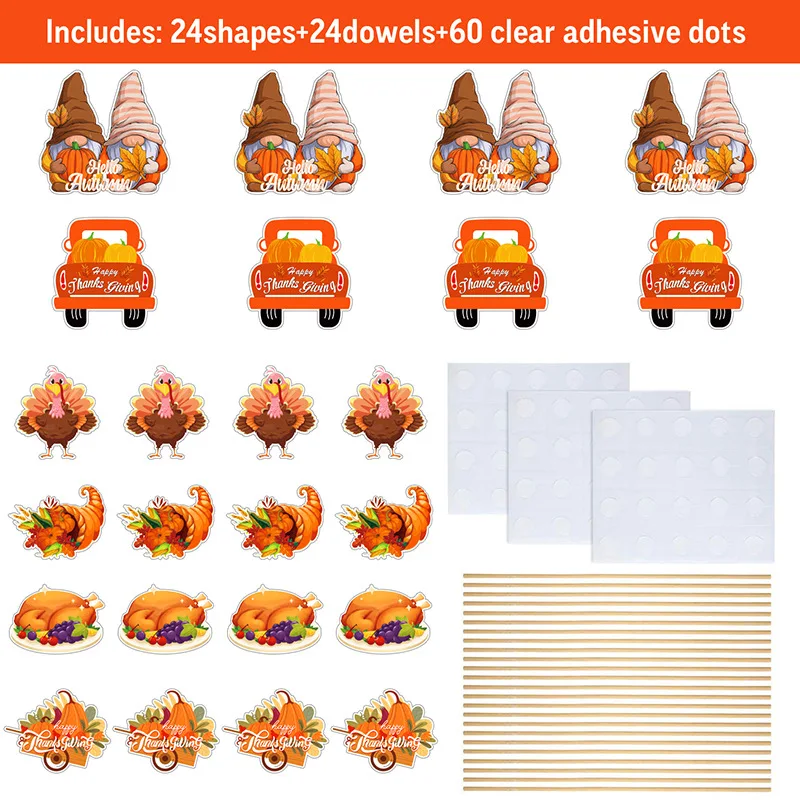 

Праздничные украшения на День Благодарения, настольные вазы, украшения с флагом, украшения с флагом, технические украшения