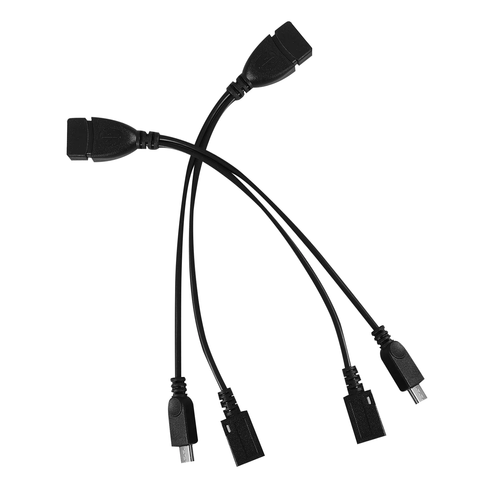 노트북 충전용 USB-A 변환 휴대폰 어댑터 케이블, OTG 마이크로 USB to 컨버터 충전 케이블, 2 개