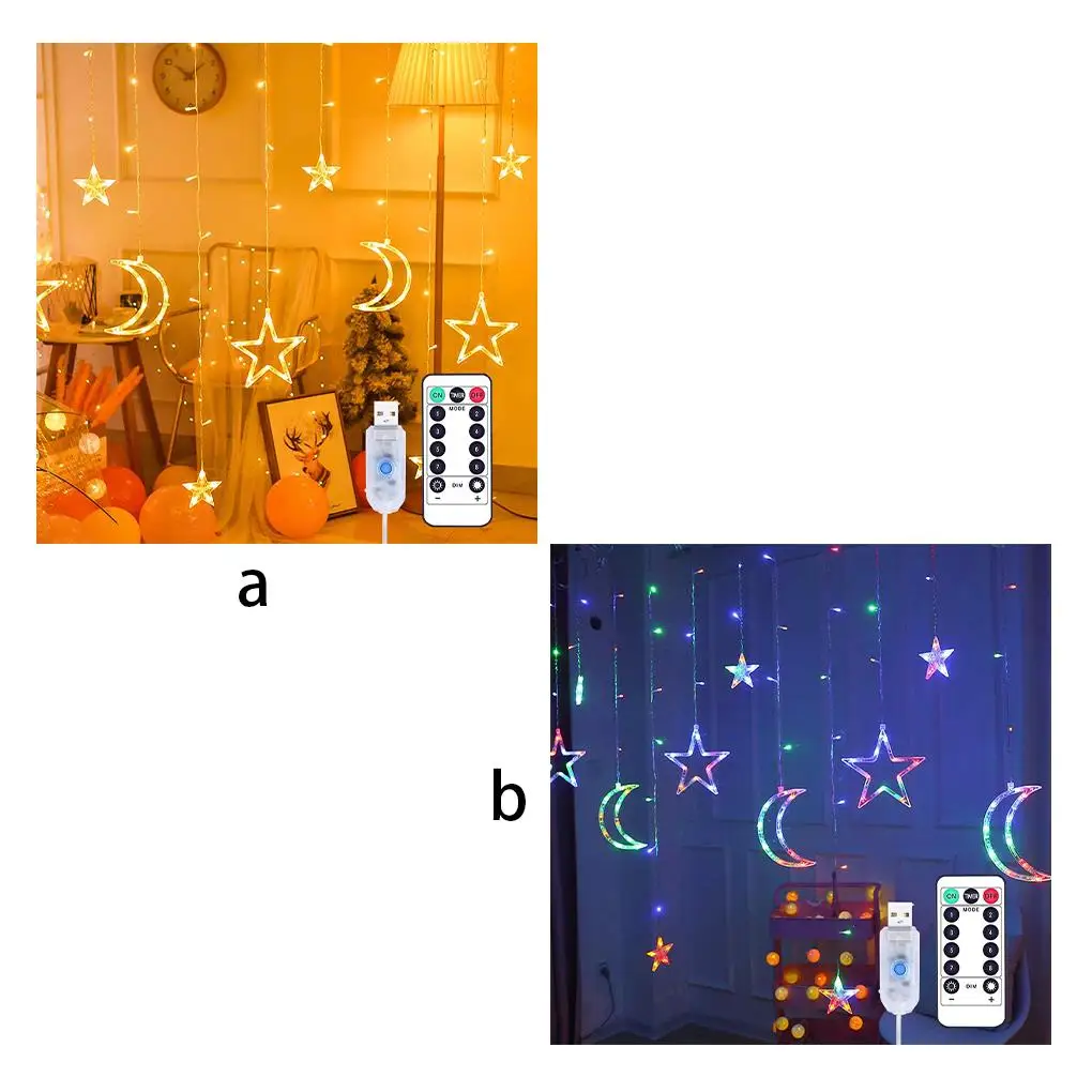 

Curtain Light Beautiful Portable Waterproof Lovely Light String Bedroom