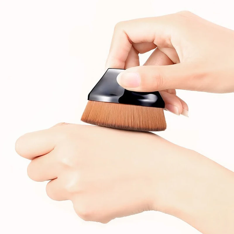 1PC Professional Foundation Makeup Brushes Petal-Shaped Flat Top Kabuki Brush For  Liquid CreamOr flawless makeup Cosmetics Tool