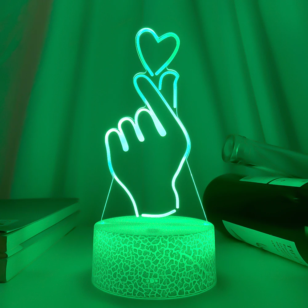 3D LED Night Light para Crianças, Criativo