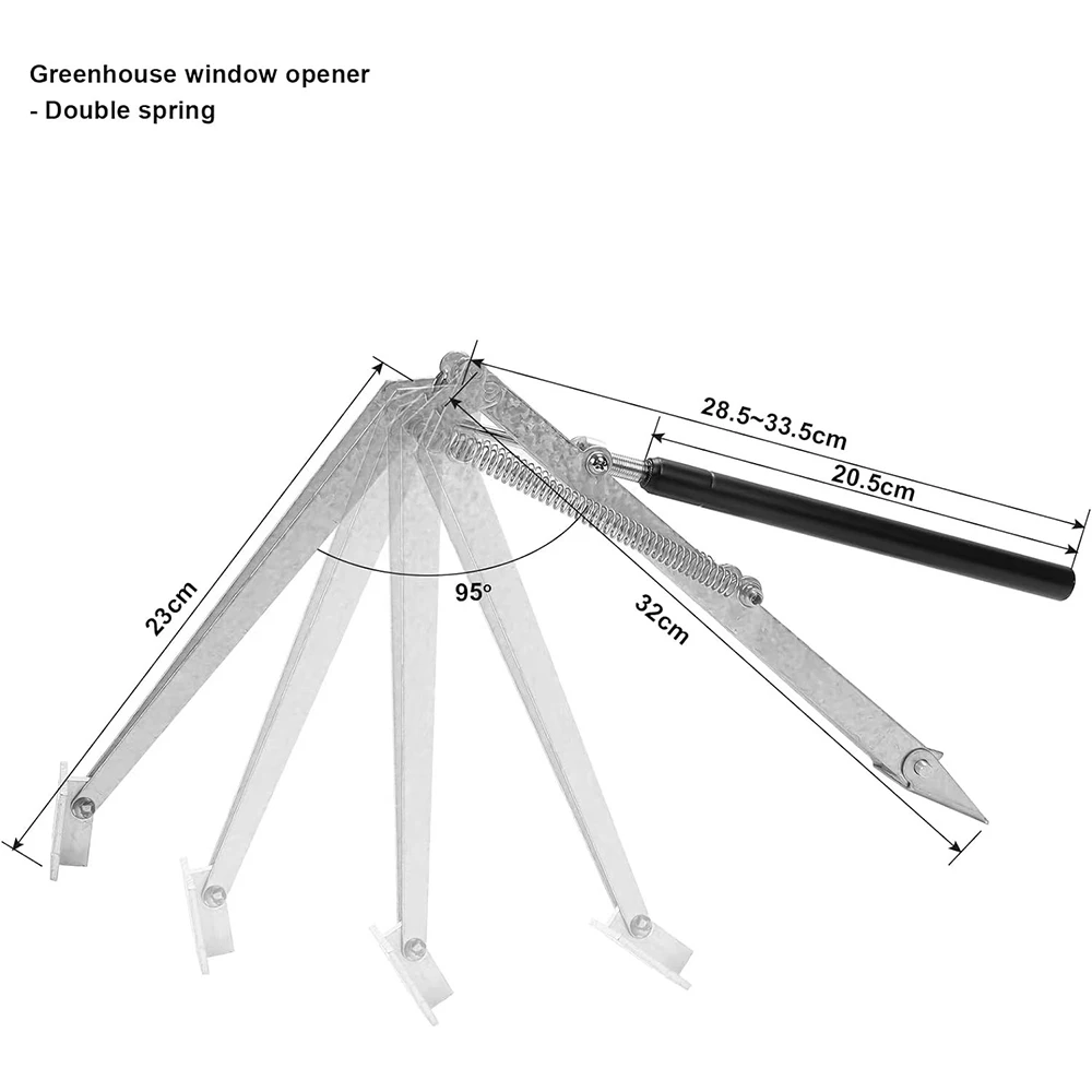 Greenhouses Double Spring Automatic Ventilation Temperature Control Greenhouse Window Openers Thermal Expansion Cold Contraction