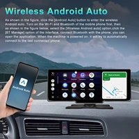 Caméra embarquée Podofo 10,26 pouces, 8 cœurs, 4+64 Go, Android, CarPlay sans fil, autoradio Android Auto, Bluetooth, WIFI, GPS, enregistrement vidéo de la voiture 4