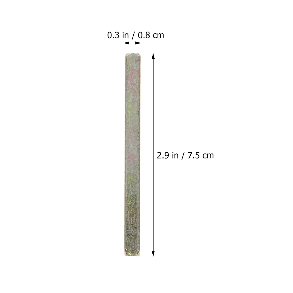 2 Pcs Door Handle Accessories Stylish Spindle Vintage Knob Old Replacement Long Square Bar Style Straight Iron Spare