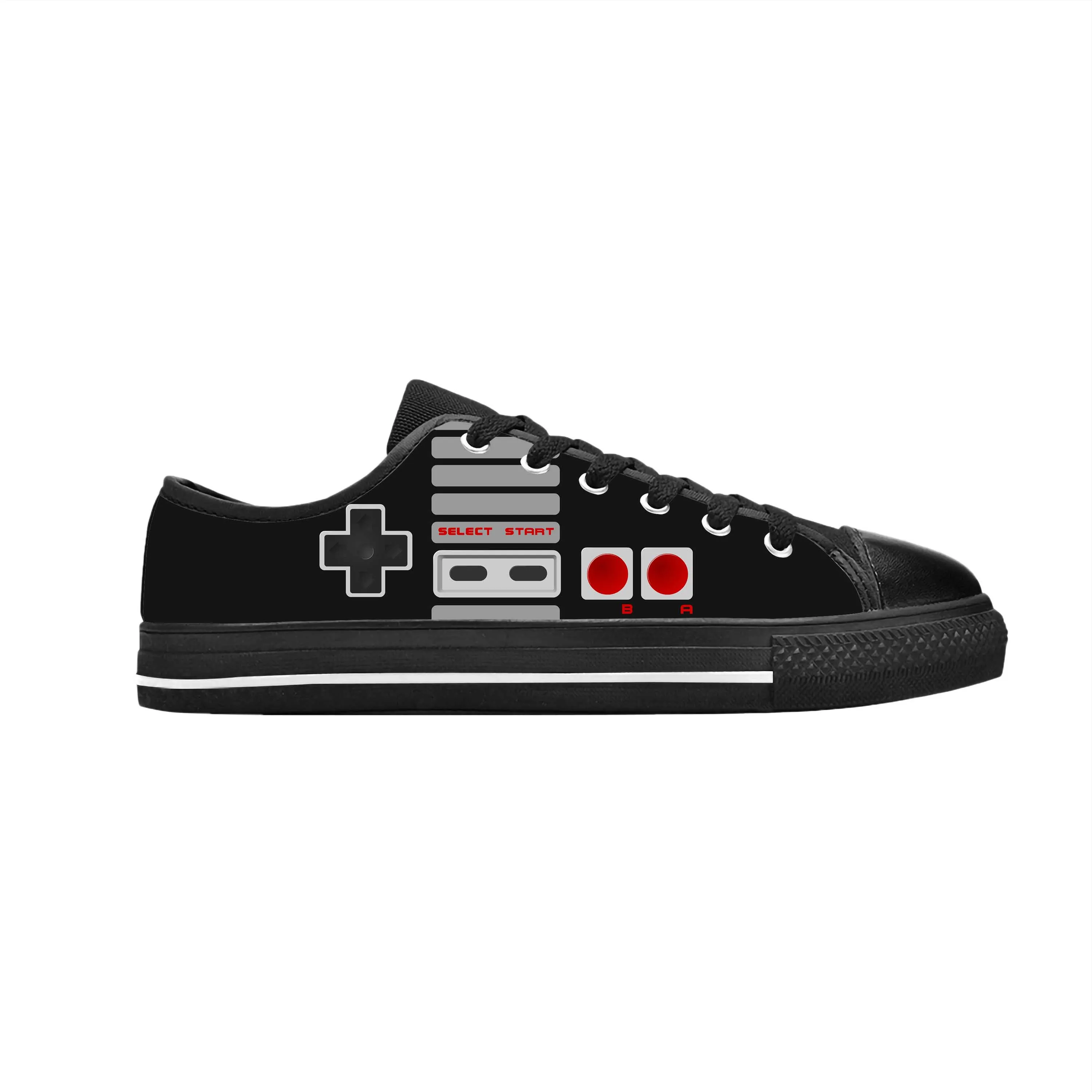 

Video Game Gamer Console Controller Anime Cartoon Casual Cloth Shoes Low Top Comfortable Breathable 3D Print Men Women Sneakers