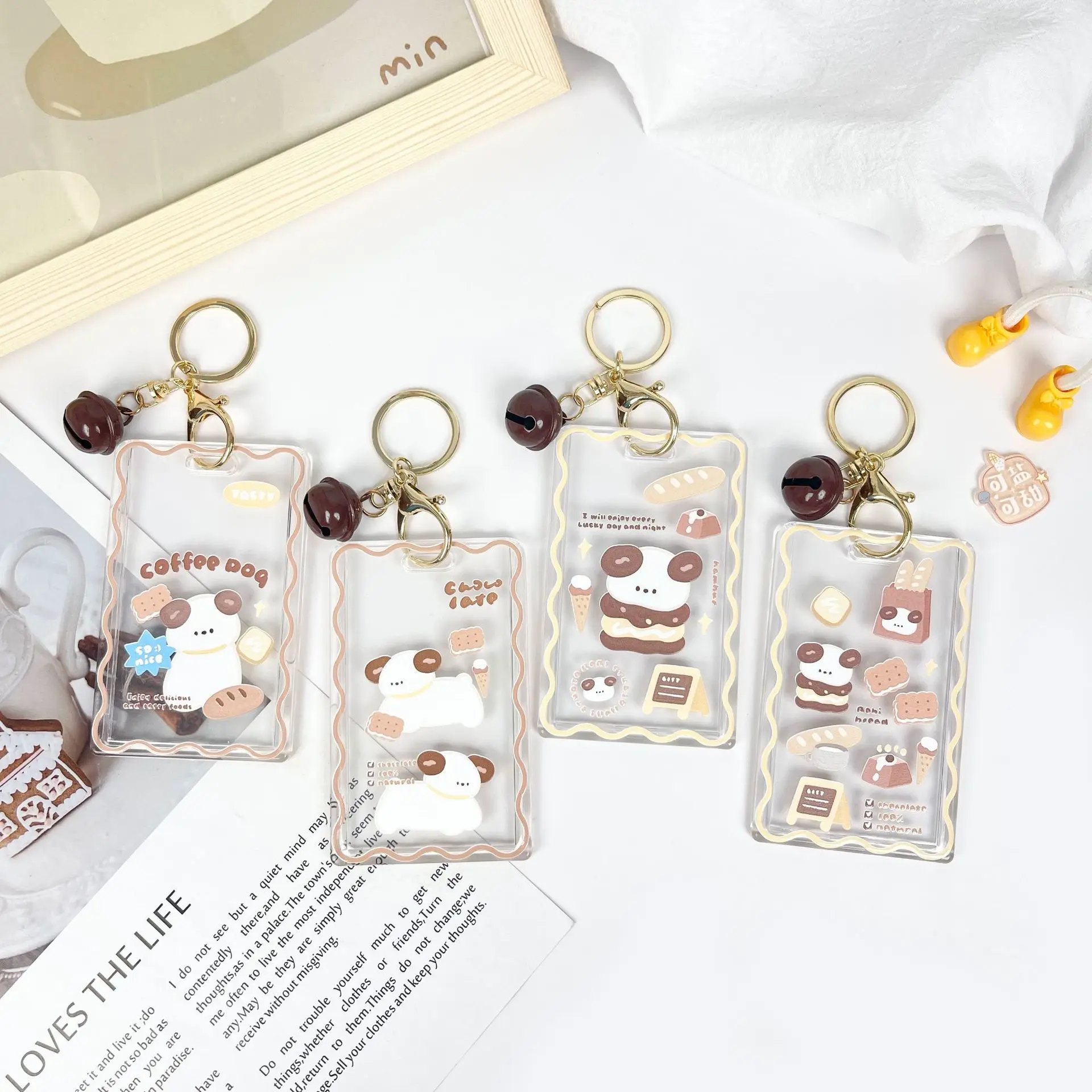 

1 Pcs Transparent And Cute Cartoon Puppy Card Holder Universal Card Holder For All Kinds Of Cards Campus Student Card Cover