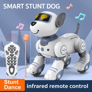 Funny RC Robot Electronic Dog Stunt Dog Voice Command Programmable Touch-sense Music Song Robot Dog for Children's Toys 2