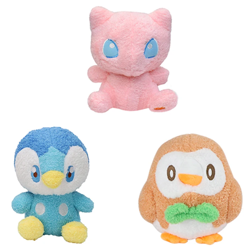 Rowlet Pipplup Charmander 봉제 장난감, 피추 뮤 잠만보 야옹 사이덕 스콜버니 토끼 곱슬 솜털 인형