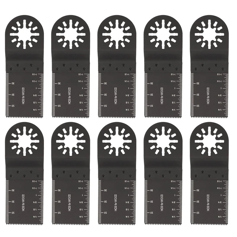 

10PCS 35mm Universal HCS Oscillating Multi Tool Saw Blades for Metal Wood Cutting Multitool Woodworking Cutter Power Tools