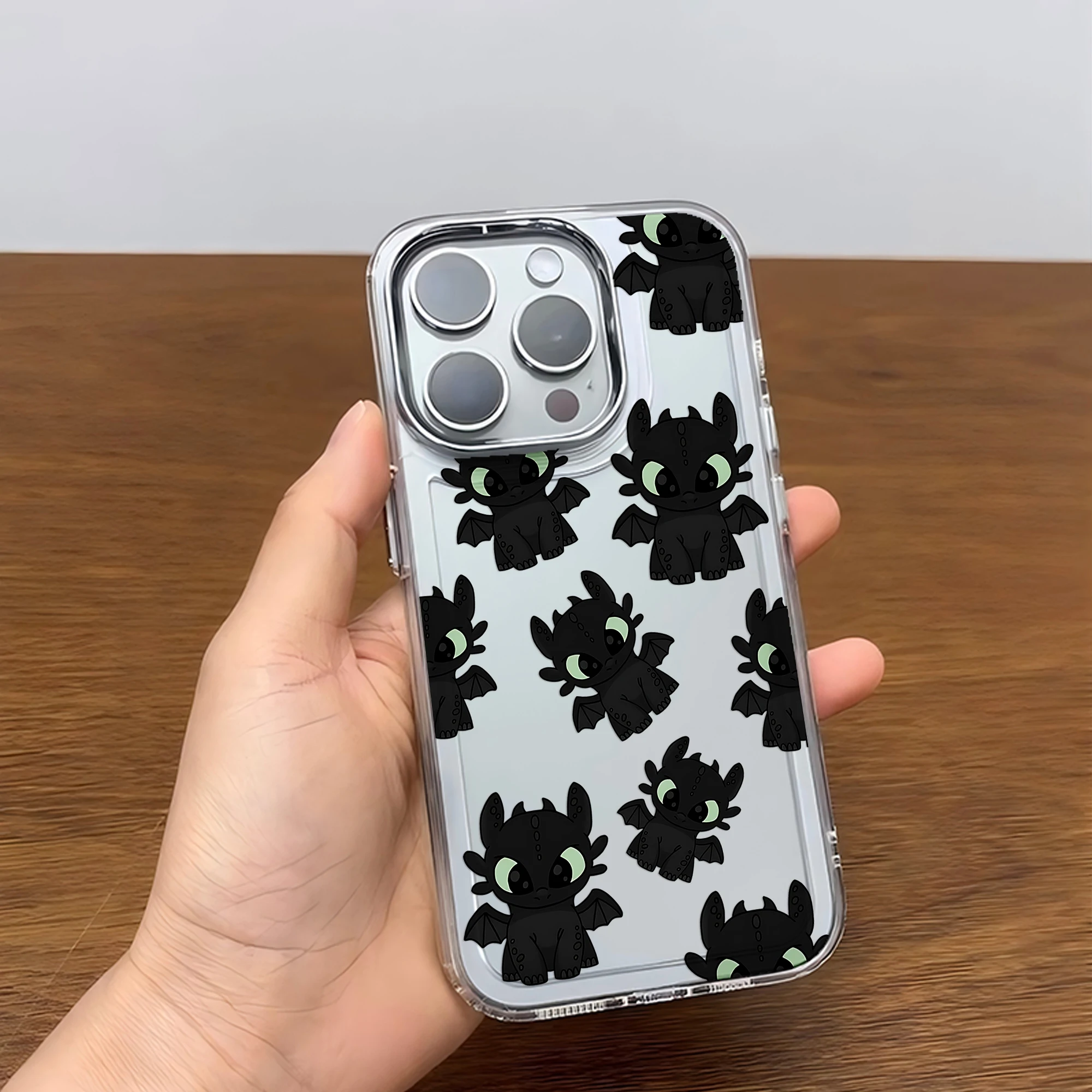 Charming Toothless Fury Dragon Transparent Silicone Phone Case