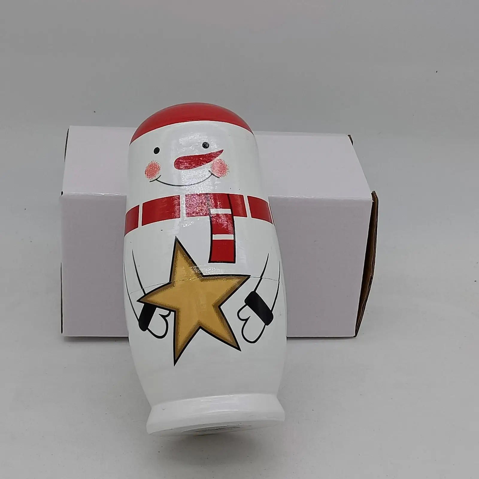 5x Handmade Russian Nesting Dolls Stacking Toys Christmas for Toddler Girls