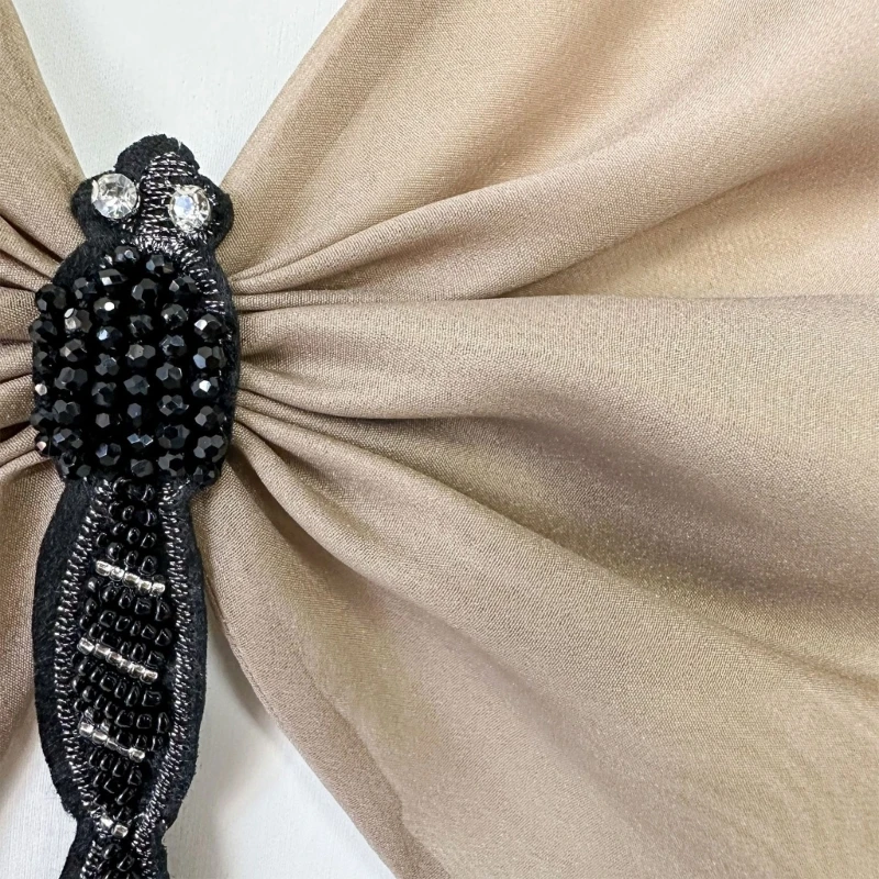 

Women Pre-Tied Bow Tie Pins Corsage Elegant 3D Flower Bowknot Neck Tie Brooch M6CD