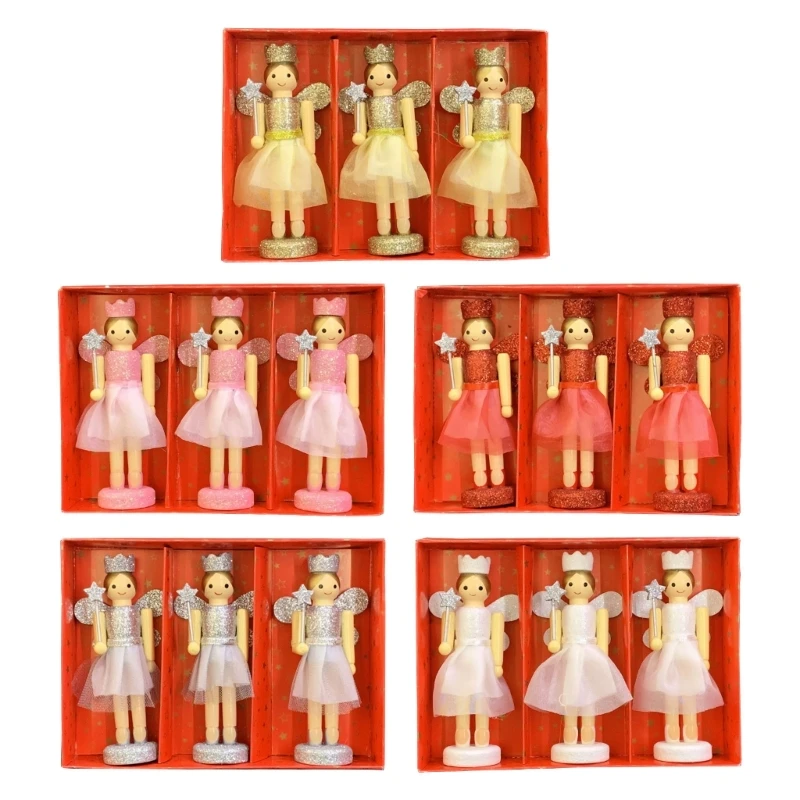 

Wood Soldier Dolls Ornaments Christmas Decors Gift Farmhouse Durable Ornaments