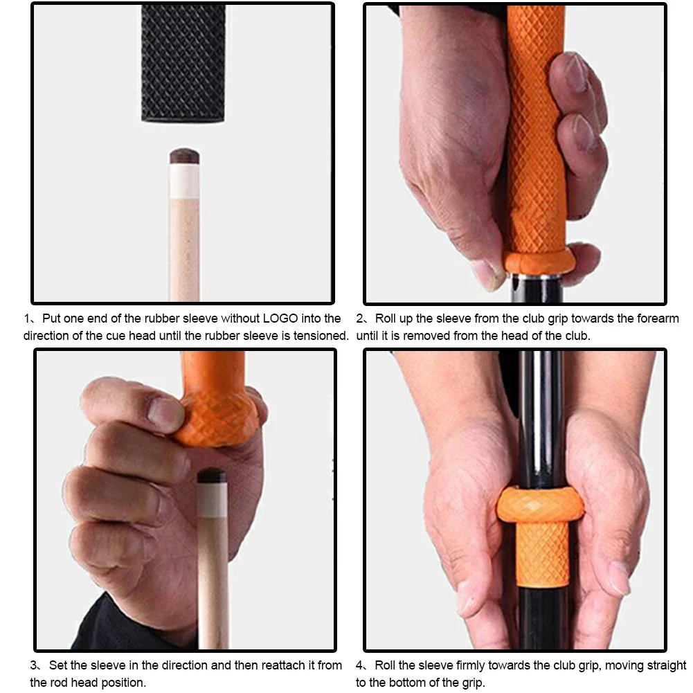 Billiard Grips Pool Cue Butt Sleeve Protector Billiard Wrap Rubber Weave Cue Grip Billiards Accessories