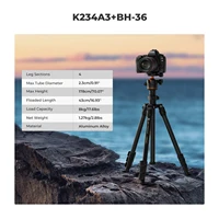 K&F CONCEPT 178cm Lightweight Camera Tripod Cellphone Clip Travel DSLR Tripod for Nikon Canon Camera Outdoor Live Streaming Vlog - Image 2