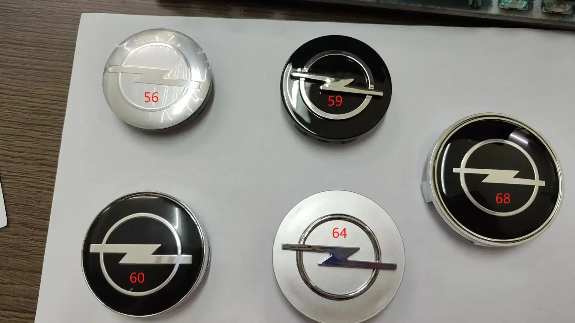 4개 56mm 59mm 60mm 64mm 68mm 자동차 휠 센터 허브 캡 림 커버 엠블럼 (오펠 코르사 C D E F A B Gsi 1.6T OPC 라인 터보 코르스 용)